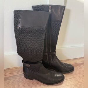 Blondo Black Leather Textured Boots